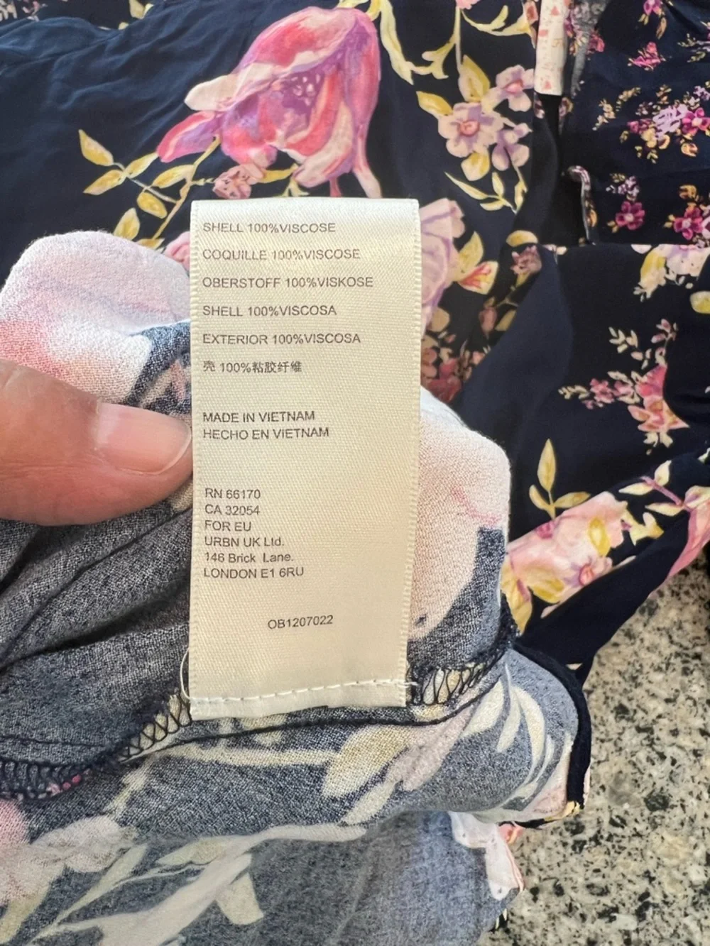 Free People Navy Floral Open-Back Mini Dress with Pink Blooms - Picture 12 of 12